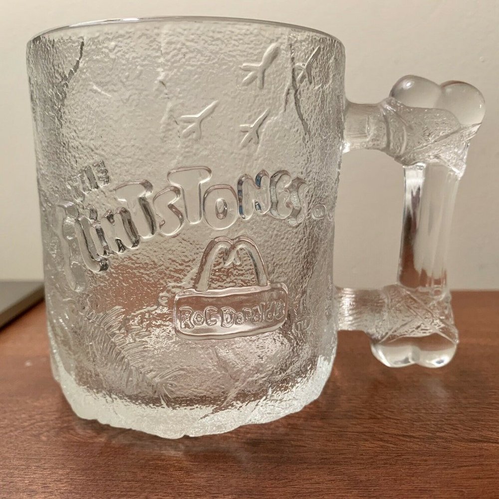 McDonalds's Flinstones Glass Mug, Vintage 1993